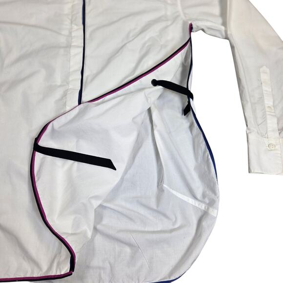 RAG & BONE Womens White Cotton Split Sides Button Up Shirt Longsleeve Size Large - Picture 2 of 10